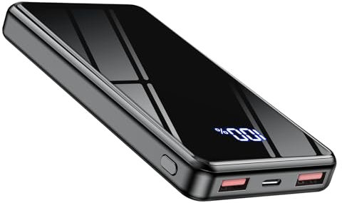 YILANS Power Bank Fast Charging 20000mAh, Portable Charger PD22.5W, PD3.0 QC4.0 USB-C Output/Input, Phone Battery Pack for iPhone 16 15 14 13 Plus Pro Max Mini, Galaxy, Google，Midnight Black