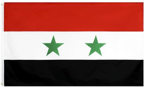 Abbdbd Syrien-Flagge, Zwei Syrische Flaggen, Republik Syrien-Flagge, Freie Syrische Armee-Flagge Für Outdoor-Festival-Party-Dekoration, 90 X 150 cm