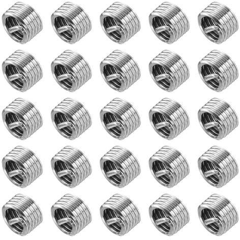 QUARKZMAN 40 Stück Gewindeeinsätze M4 x 0,7 1D (4mm) Metrisch Draht Gewinde Reparatur Einsatz 304 Edelstahl Gewindereparaturset Schraubengewindehülse Hülse für Mechanische Ausrüstung