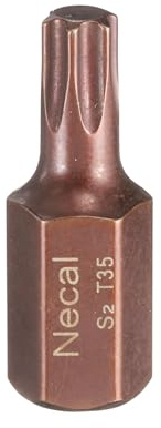 QUARKZMAN T35 Cacciavite A Bite Testa Torx Codolo Esagonale 10mm Acciaio S2 | Testa A 6 Punti, Lunghezza 30mm, Sicurezza Anti-Manomissione, Cacciavite A Bite Esagonali