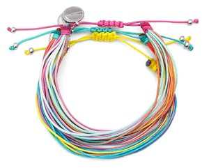 SINGULARU - Lot de 3 Bracelets Color Rainbow. Acier et cordon. Bijoux pour femme.