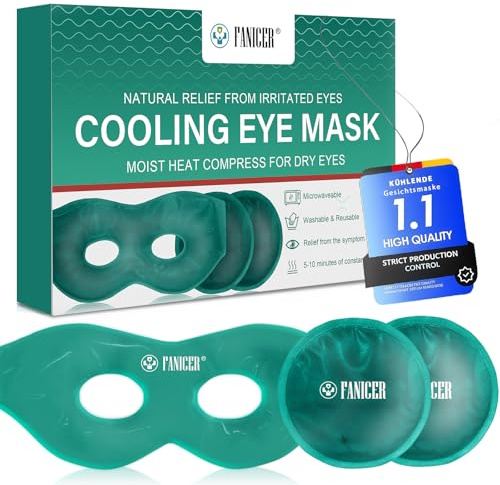 Maschera occhi gel freddo, ghiaccio gel riutilizzabile, maschera occhi con Strap Regolabili per Riduce Gonfiore e Affaticamento, Adatta a Uomini e Donne Uso Quotidiano