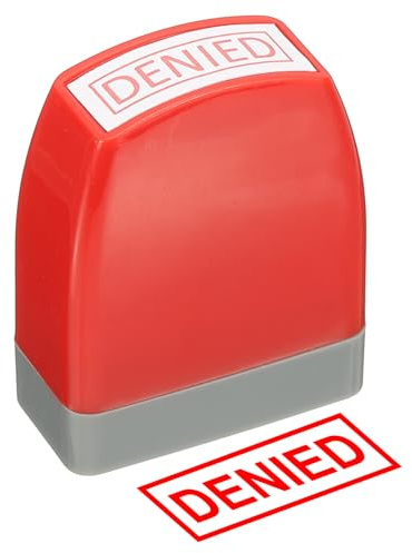 PATIKIL Abgelehnt Mitteilung Stempel Selbstfärbend Rote Farbe Büro Vorinktierter Nachrichten Stempel Für Geschäft Rot