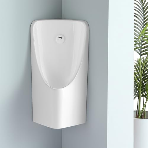 Urinal für Herren, auslaufsicher, aus Keramik, mit Sensor-Spülventil, Wand-Design, für Zuhause, Badezimmer, öffentliche Toiletten, Außenbereich, Schwarz
