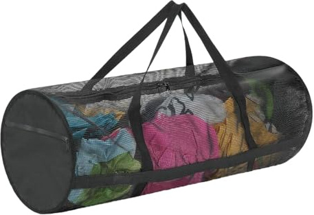 Netz-Tauchtasche – Polyester + PVC, große Reisetasche, faltbar, leicht, Mehrzweck-Sportausrüstung, tragbare Tragetasche für Basketball, Volleyball, Fußball