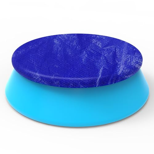 Bonna Poolabdeckung-Ø 366 cm(Für Ø 320-366 cm)- Rund-Windschutz-UV-Schutz，Dunkelblau (Ø 366 cm)