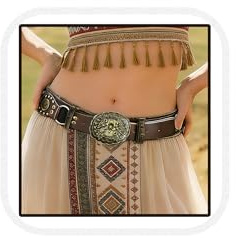 ALMLWIAJ Western Cowboy Scheibengürtel für Damen Vintage Breiter Leder Diskus Gürtel Boho Taillengürtel für Kleid