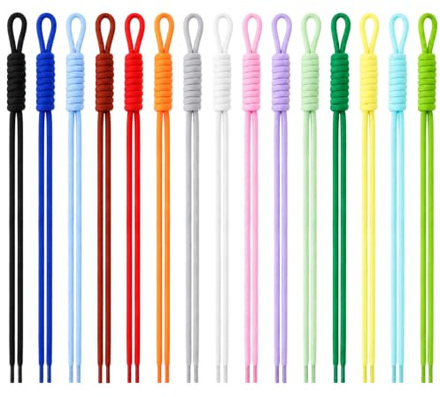 Sorcristy 15pcs Colorful Paracord Rope Keychain 9.65 inches