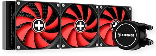 Xilence LQ360 AMD und Intel AiO 360mm Wasserkühlung, 3x 120mm PWM Lüfter, 400W TDP, rot/schwarz