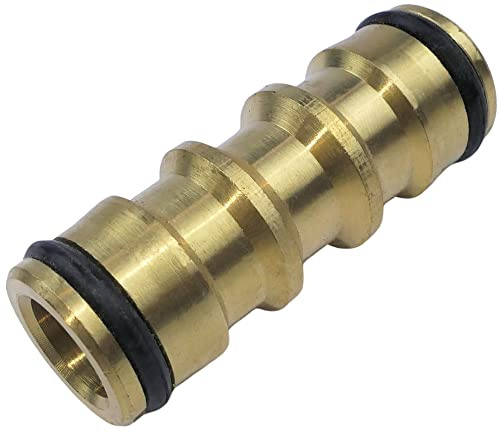 AERZETIX - C17806 - Conector acoplador 1/2'' macho-macho para manguera de irrigación/riego - doble conector/intermedio rápido para manguera de jardín - en latón