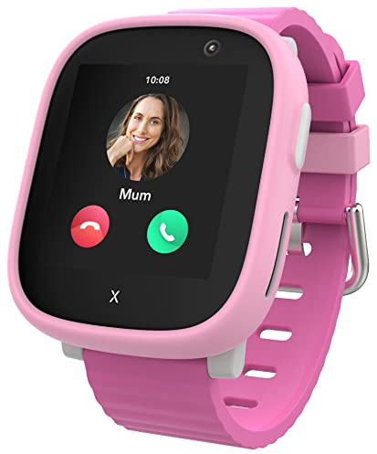 XPLORA X6 Play Teléfono Reloj 4G para niños (con SIM) - GPS, SOS, Llamadas | Llamadas, Mensajes, Modo Colegio, SOS, GPS, Cámara y Podómetro - Incluye 3 Meses de suscripción Gratuita (Rosa)