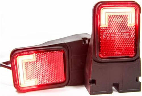 Web Truck Umrissleuchte hintengsleuchten mit Halter LED rot 1 Set=2 Stück Anhänger LKW Wohnwagen Nutzfahrzeuge Trailer