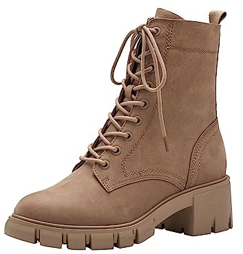 Tamaris Damen Schnürstiefel mit Absatz Leder; CAMEL/braun; 36 EU