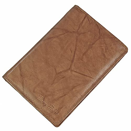 GoBago Leder Brieftasche RFID Reise Etui Reisepass Ausweismappe Impfpass Kartenetui (Braun)