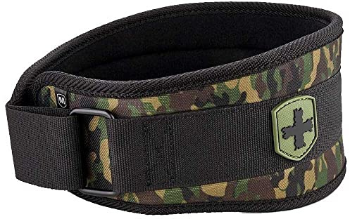 Harbinger tyngdlyftningsbälte i nylon med flexibel ultralätt skumkärna, styrkningsutrustning, skogsmark, 11,5 cm, storlek XL