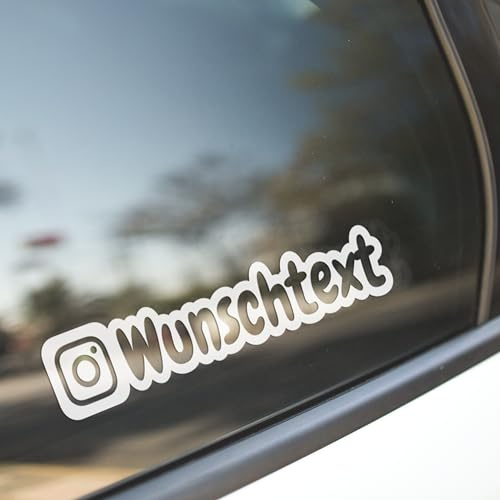 Klebekönig Instagram Aufkleber mit Name für Auto Motorrad Roller Helm - Tuning Insta Sticker personalisiert - Motorradhelm Fahrrad Text