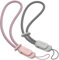 SURPHY Wrist Strap Lanyard for Phone, 2 Pack Adjustable Combination Strap Compatible with Phone, Airpods, Purse, Keychain and more, Pink & Grey