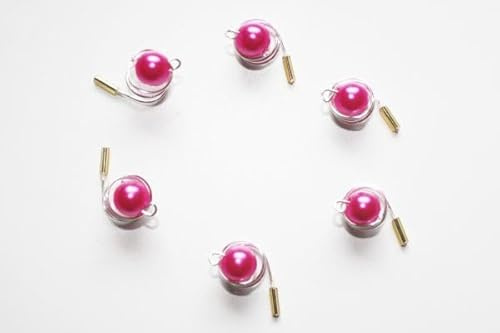 Haarschmuck - 6 Haarspiralen Curlies mit Perlen in der Farbe pink - Brautschmuck