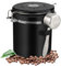 Bote Cafe Hermetico(1,5L), Recipiente Café Hermético, Material de Acero Inoxidable, Mantener frescos los alimentos, adecuado para almacenar granos de café, especias, té y nueces (Negro)