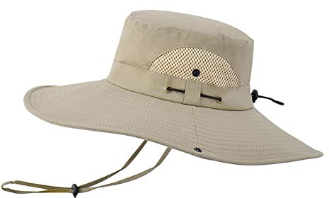 KBOPLEMQ Sonnenhut Herren Damen Fischerhut mit breiter Krempe Bucket Hat UV-Schutz Boonie Hut Wasserdicht Safari Hut Freizeithut für Wandern Camping Reisen Angeln