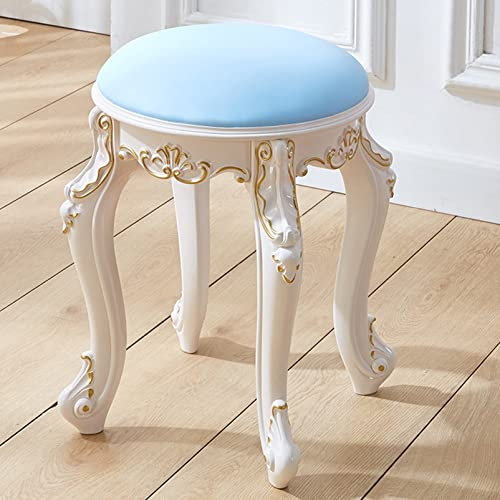 LMHAUSS Boden-Waschtischhocker, Frisierhocker, Make-up-Hocker, gepolsterte Bank, Klaviersitz-Stuhlbank im Schlafzimmer-Badezimmer, ABS-Kunststoff-Stahlbein, 43 cm Vigorous