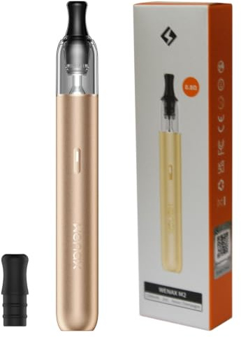 For Geekvape Wenax M2 Kit 16 W Vape (Champagne onore) Batteria 1200mAh 2 ML 0,8Ω Cartuccia Wenax M1 Cilindrica Vape Pen Ricarica rapida Tipo-C 5V/2A Sigaretta Elettronica Originale - No Nicotine