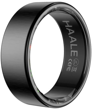HAALE Smart Ring Android & iOS Bluetooth 5.0 - Bague Connectée Homme - Bague Connectée Femme - Anneau Connecté IP68 Étanche, Période menstruelle, Sommeil, Stress et Plus