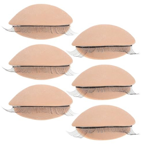 minkissy 3 Paar Abnehmbare Ersatz Augenlider Mit Wimpern Aus Robustem Material Für Wimpernverlängerungstraining Am Übungskopf