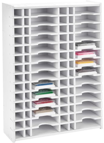 UNICRAFTALE Stempelkissenhalter Ink Pad Tray Organizer Rack Für Den Schreibtisch 28 Gitter Stempelkissen Aufbewahrungsbox Ablage Organizer Rack Stempelkissen Für Stapelbare Wandmontage