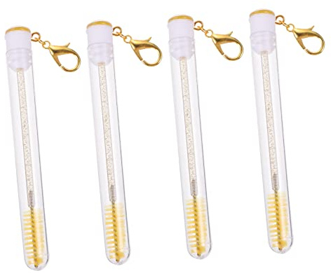 Ipetboom 4stücke Teiliges Kreativer Wimpern-mascara Tuben Mit Abnehmbaren Bürsten Und Glitzer Für Eyelash-makeup Lange Wiederverwendbare Wimpernbürsten Für Schönheit Und Pflege