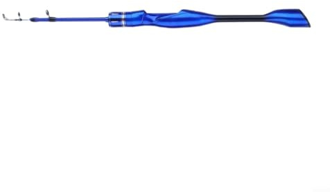 NexRen Eis-Angelrute, ultraleicht, Fiberglas, Teleskop-Design, zusammenklappbar, Winter-Angelrute für kleine Bach- und Eislochangeln (70 cm, blau)