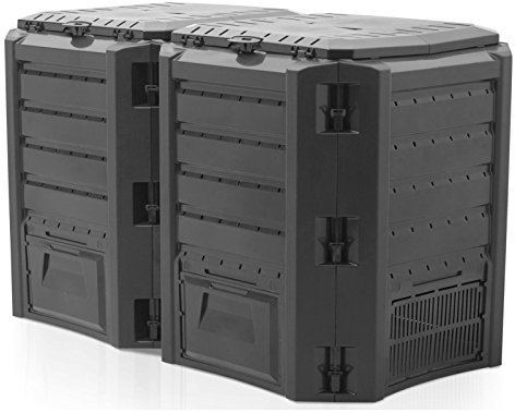 Prosper Plast IKLM800C-S411 135 x 71.9 x 82.6 cm Module Compogreen Composter - Black (4-Piece)