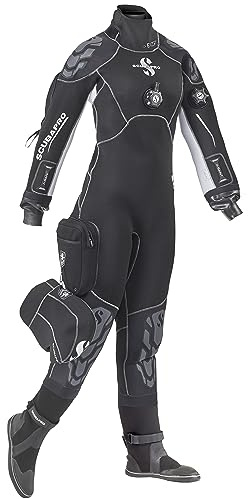 Scubapro Exodry 4.0 Damen XL Atemregler für Tauchen, Kaltwasser, Uni, Erwachsene, Schwarz