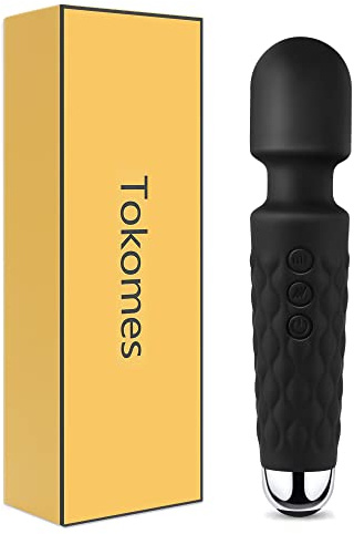 Tokomes Power Wand Massager, Wireless Waterproof USB Rechargeable Massage with 8 Powerful Speeds 20 Modes Vibration,Mini Frequency for Muscle Aches & Sports Recovery