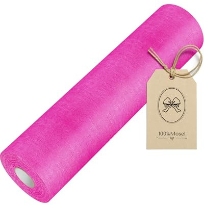 100%Mosel Vlies Tischläufer, in Fuchsia-Pink (30 cm x 25 m), Tischband
