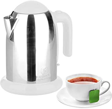 KASANOVA Bollitore K Line bianco da 2200W - in acciaio inox, design Luc bianco