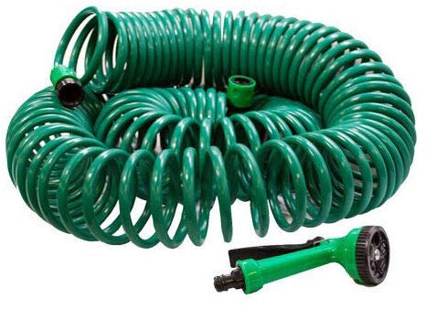 30 METRE Coil 30M 100FT Retractable Garden Hose Reel Pipe with Spray Gun Nozzle