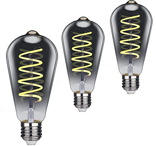 KOOYWAN Edison Vintage Glühbirne ST64 E27 4W LED Glühbirne Vintage Antike Glühbirne Warmweiß 2700K 3stk