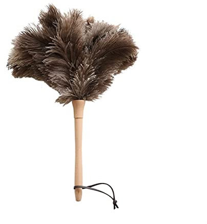 Feather Duster Feather Duster Brown Black Ostrich Feather Duster Household Dust Remove Brush Dust Sweeping Artifact No Lint Handle Dusters