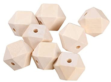 COHEALI 100stücke Holzperlen Naturfarben Achteckig Diy-abstandshalter Unbehandelt Für Bastelprojekte Schmuckherstellung Bemalen Oder Kritzeln Geeignet Für Halsketten Armbänder Und Heimdeko