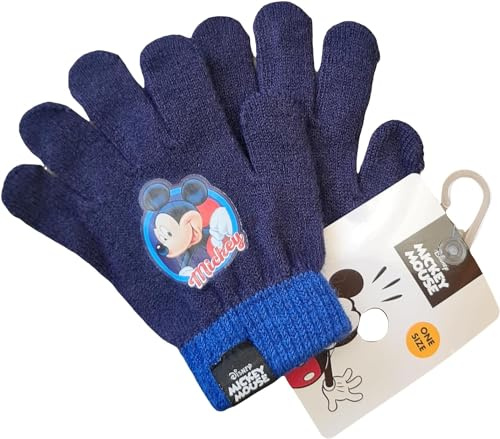 Vinterhandskar för barn, 2 delar, vinter, unisex, en storlek (MICKEY MOUSE blå)