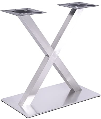 AOAPUMM X-förmiges Tischgestell Edelstahl, hochbelastbare Metallbeine Einfache Montage Untersetzer für Heimwerkerprojekte (z.B. Couch- und Esstische) (X)