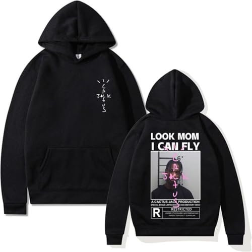 EVERLUCK Travis Hip Hop Fans Hoodies Mens Scott Wish You Were Here Felpe Donna Astroworld Look Mom I Can Fly Hoody Jumper, 01 Travis Felpa con cappuccio, M
