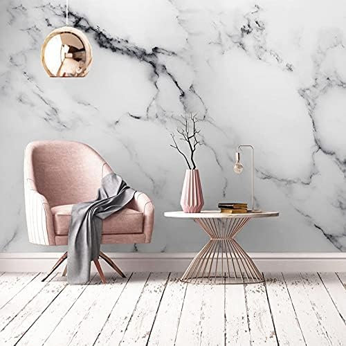 XLMING Moderne Simple Blanc Marbre Papier Peint 3D Noir Et Blanc Photo Abstraite Murale Salon Tv Chambre Décoration Murale-150cm×105cm