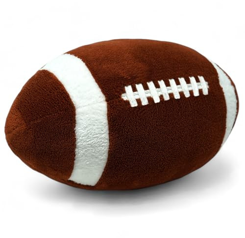 40YARDS American Football Kissen (maßstabsgetreu) | Indoor-Football | Weiches Plüschkissen als American Football-Deko auf dem Sofa oder Football-Geschenk für Fans