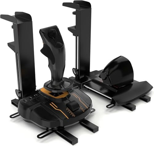 DIWANGUS UK 2-PACK Hotas Desk Mount,Joystick Desk Mount for Flight Sim Game Suitable for Thrustmaster T16000M FCS/TCA/T.Flight HOTAS 1/4,for Logitech G X52/X52 Pro/X56(Joystick NOT INCLUDED)