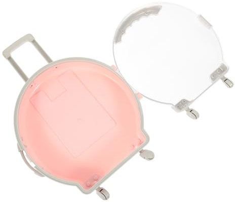 KICHOUSE Miniaturkoffer Aufbewahrungsbox Kinder Kompakt Abs Material Rosa Puppenhaus Reise Deko