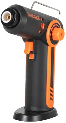Dapetz ® Blow Torch, Fits All Butane Tanks Refillable Kitchen Blow Torch Lighter with Safety Lock and Adjustable Flame Perfect for Desserts, Creme Brulee, BBQ and Baking-Butane Gas Not Included
