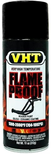 FROST High Temperature Flame Proof Paint Flat Black 312g – Heat Resistant Coating up to 1093°C | Durable Protective Finish for Engines, Exhausts & Metal Surfaces