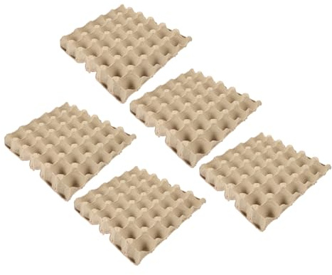 KICHOUSE 5pezzi Contenitore Per Uova in Fibra Di Carta Vuoti Cartoni Per Uova in Cartapesta Portauova Per Frigorifero Posti Organizer Per